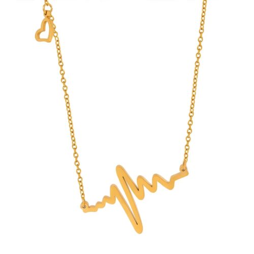 Minimalist Heartbeat EKG Necklace